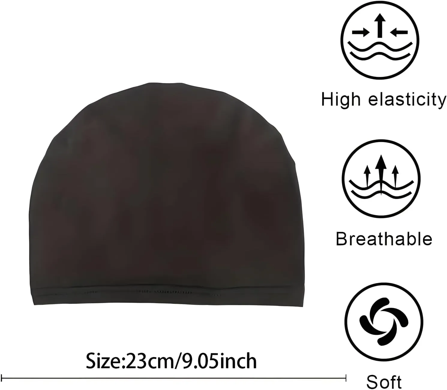 9 Pieces Solid Women Chemo Hat Stretchy Turban Beanie,Pre Tied Chemo Head Scarf Beanie Skull Cover Cap for Women Hair Loss