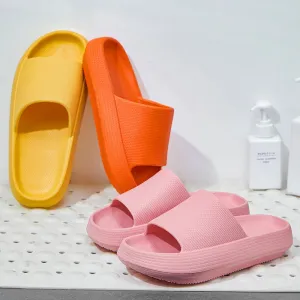 All Seasons Home Couple Slippers for Women and Men Bathing Non-Slip Thick-Soled Slides Indoor Trendy Slippers