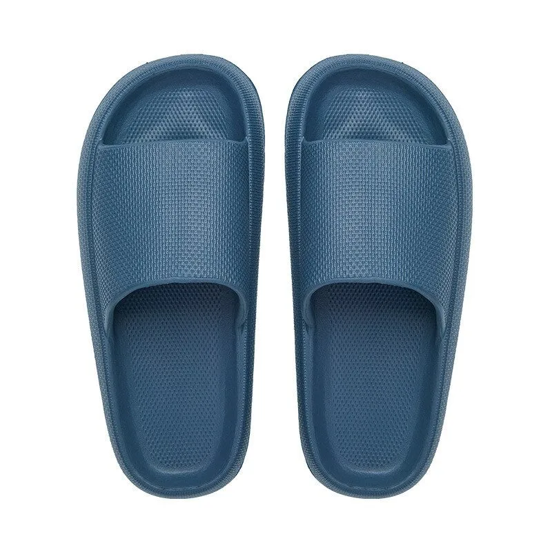 All Seasons Home Couple Slippers for Women and Men Bathing Non-Slip Thick-Soled Slides Indoor Trendy Slippers