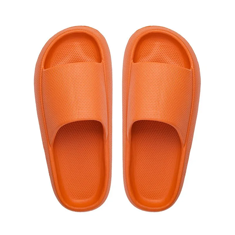 All Seasons Home Couple Slippers for Women and Men Bathing Non-Slip Thick-Soled Slides Indoor Trendy Slippers
