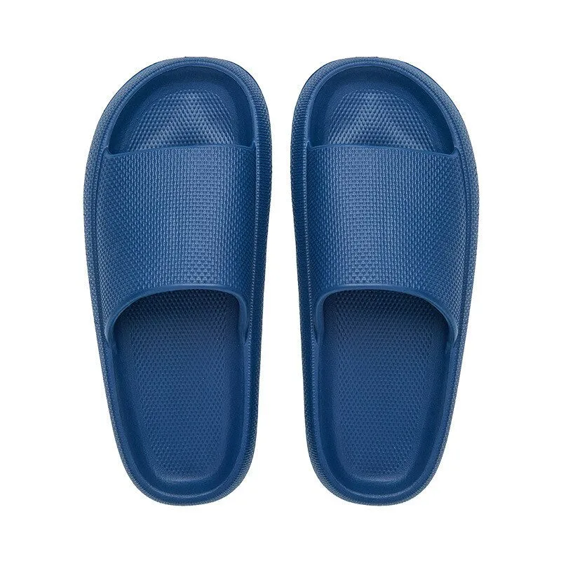 All Seasons Home Couple Slippers for Women and Men Bathing Non-Slip Thick-Soled Slides Indoor Trendy Slippers