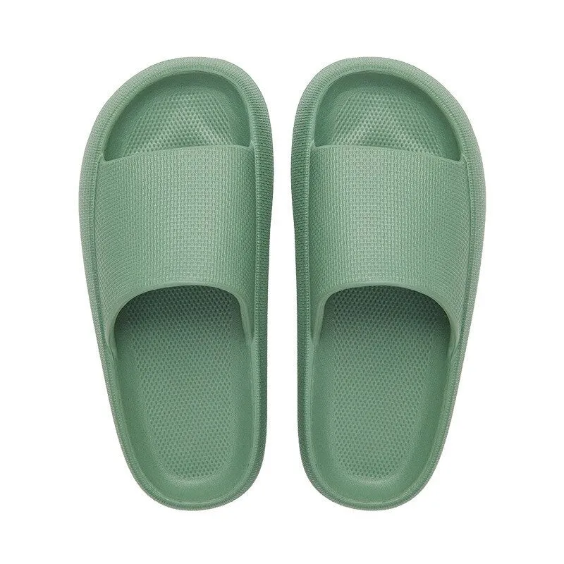 All Seasons Home Couple Slippers for Women and Men Bathing Non-Slip Thick-Soled Slides Indoor Trendy Slippers