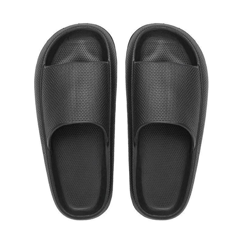 All Seasons Home Couple Slippers for Women and Men Bathing Non-Slip Thick-Soled Slides Indoor Trendy Slippers