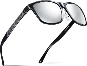ATTCL Men's Retro Metal Frame Driving Polarized Sunglasses For Men Sun glasses