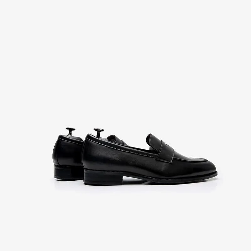 Black Round Toe Loafers