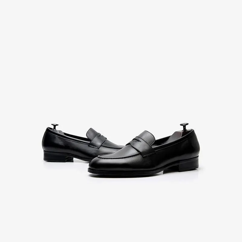 Black Round Toe Loafers