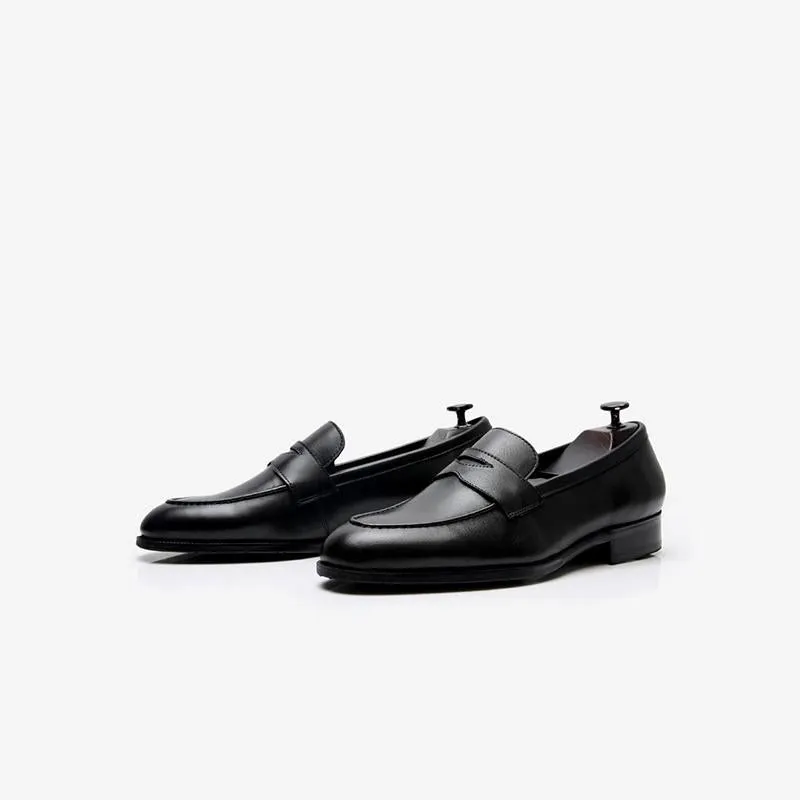 Black Round Toe Loafers