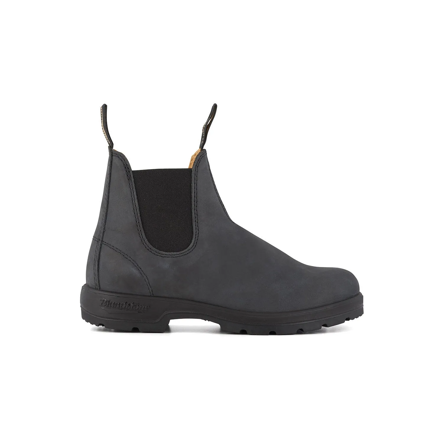 Blundstone #587 Classics Unisex Rustic Black Leather Water Resistant Pull On Ankle Boots