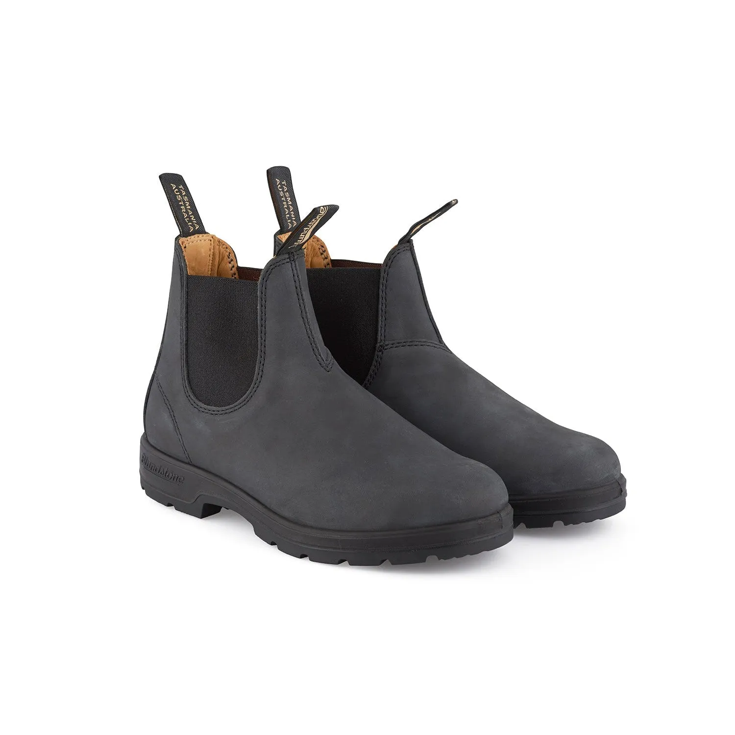 Blundstone #587 Classics Unisex Rustic Black Leather Water Resistant Pull On Ankle Boots