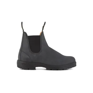 Blundstone #587 Classics Unisex Rustic Black Leather Water Resistant Pull On Ankle Boots