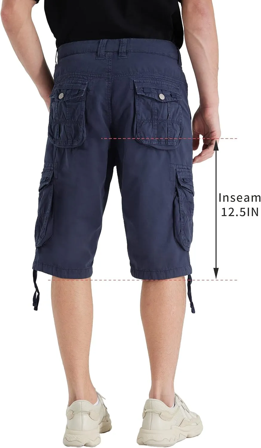 Cargo Shorts for Men Multi Pockets Mens Shorts Below Knee Casual Hiking Summer Shorts