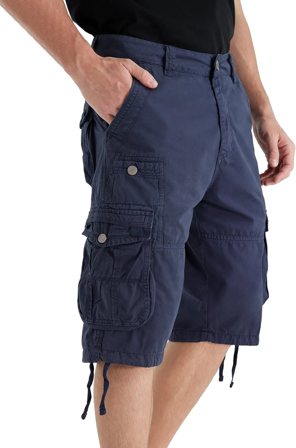 Cargo Shorts for Men Multi Pockets Mens Shorts Below Knee Casual Hiking Summer Shorts
