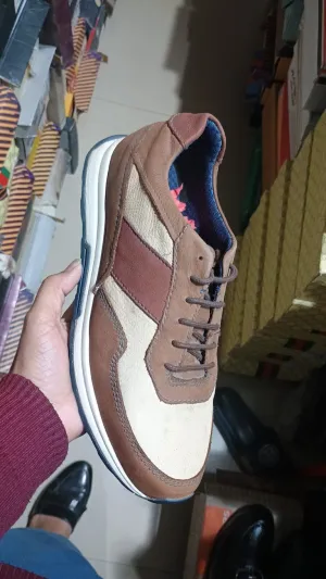 Casual TPR Sole Sneakers For Men  (Size-UK-10) (Color-BROWN)