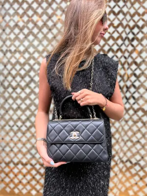 Chanel Black Lambskin Leather Trendy