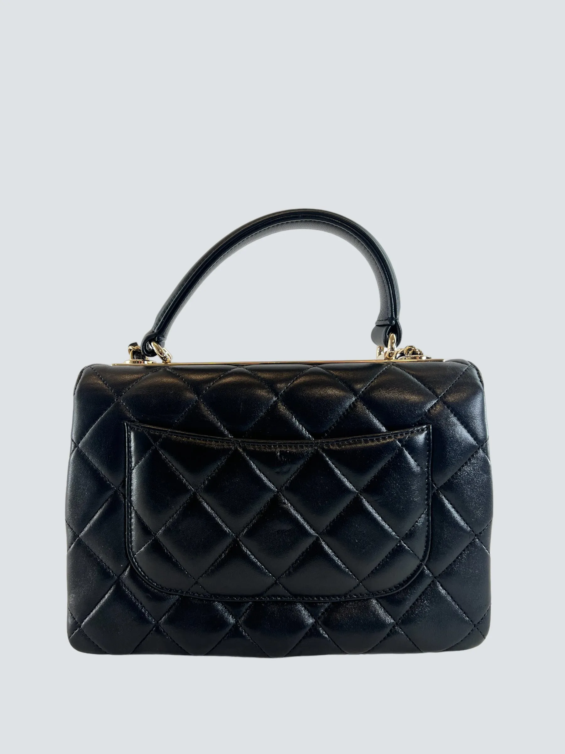 Chanel Black Lambskin Leather Trendy
