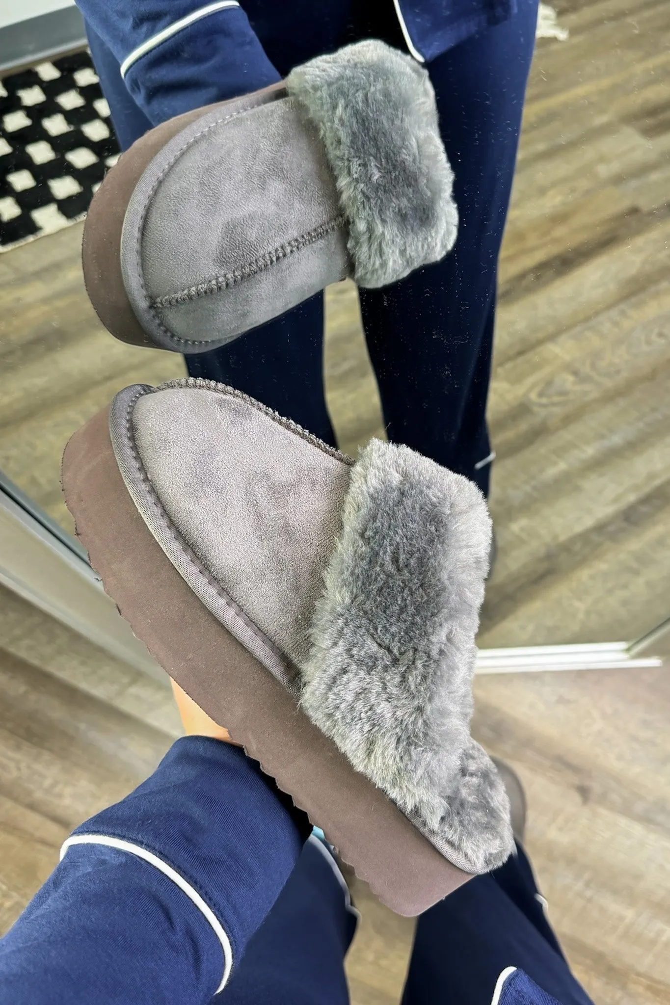Crazy Cozy Platform Sherpa Slippers - FINAL SALE