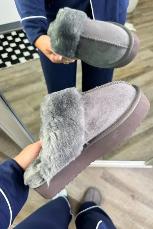 Crazy Cozy Platform Sherpa Slippers - FINAL SALE