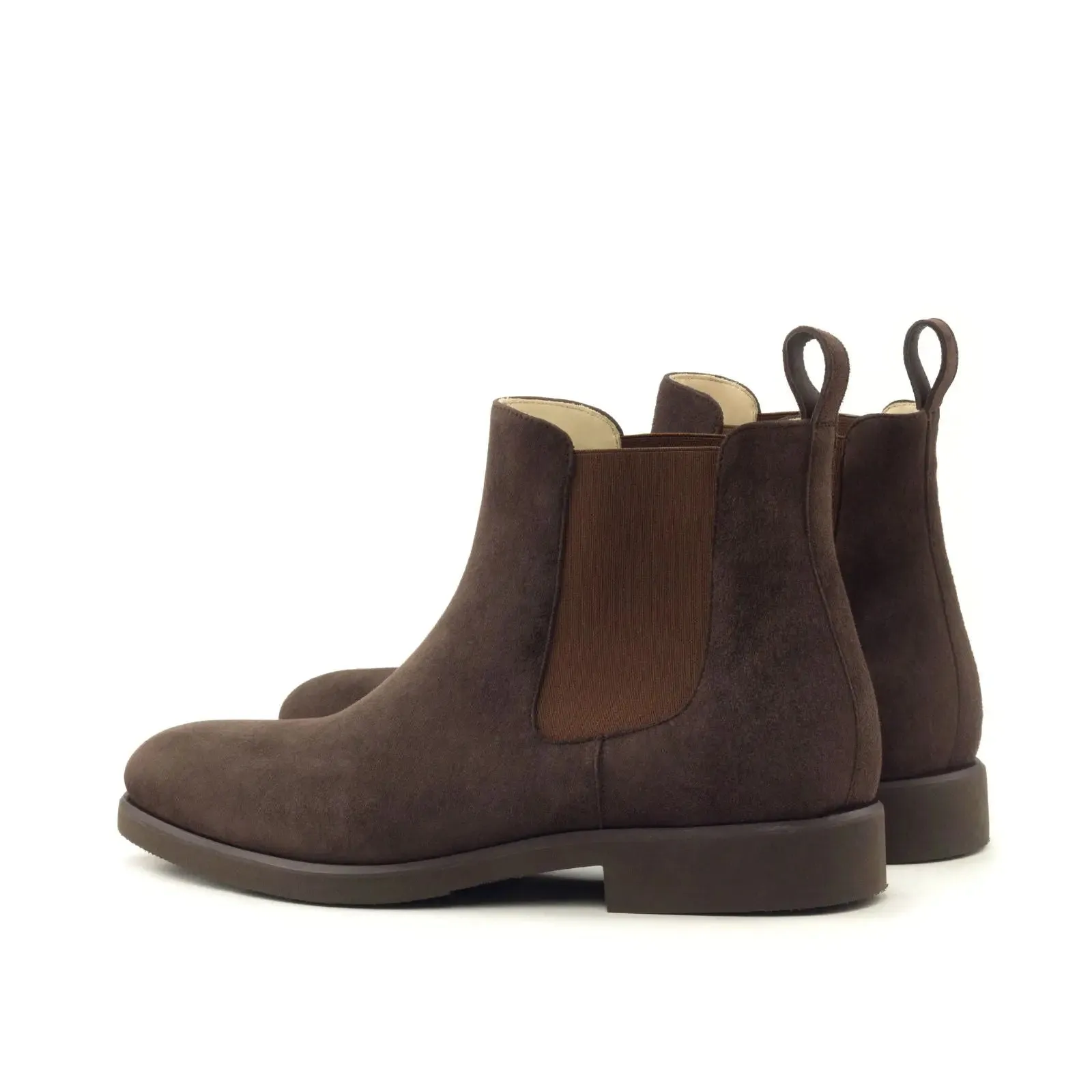 DapperFam Monza in Brown Men's Italian Suede Chelsea Boot