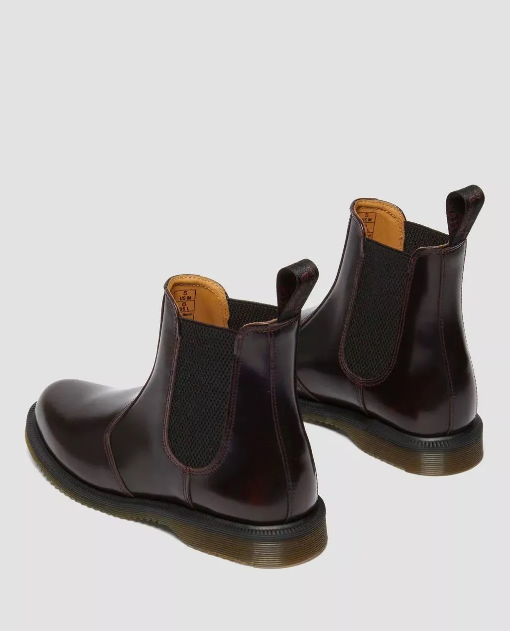 Dr. Martens Flora Chelsea Leather Women's Cherry Red Boots