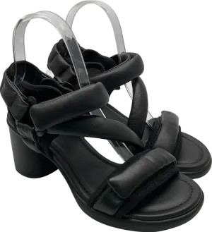 ecco Black Leather Heeled Strappy Sandals UK 4 EU 37 👠
