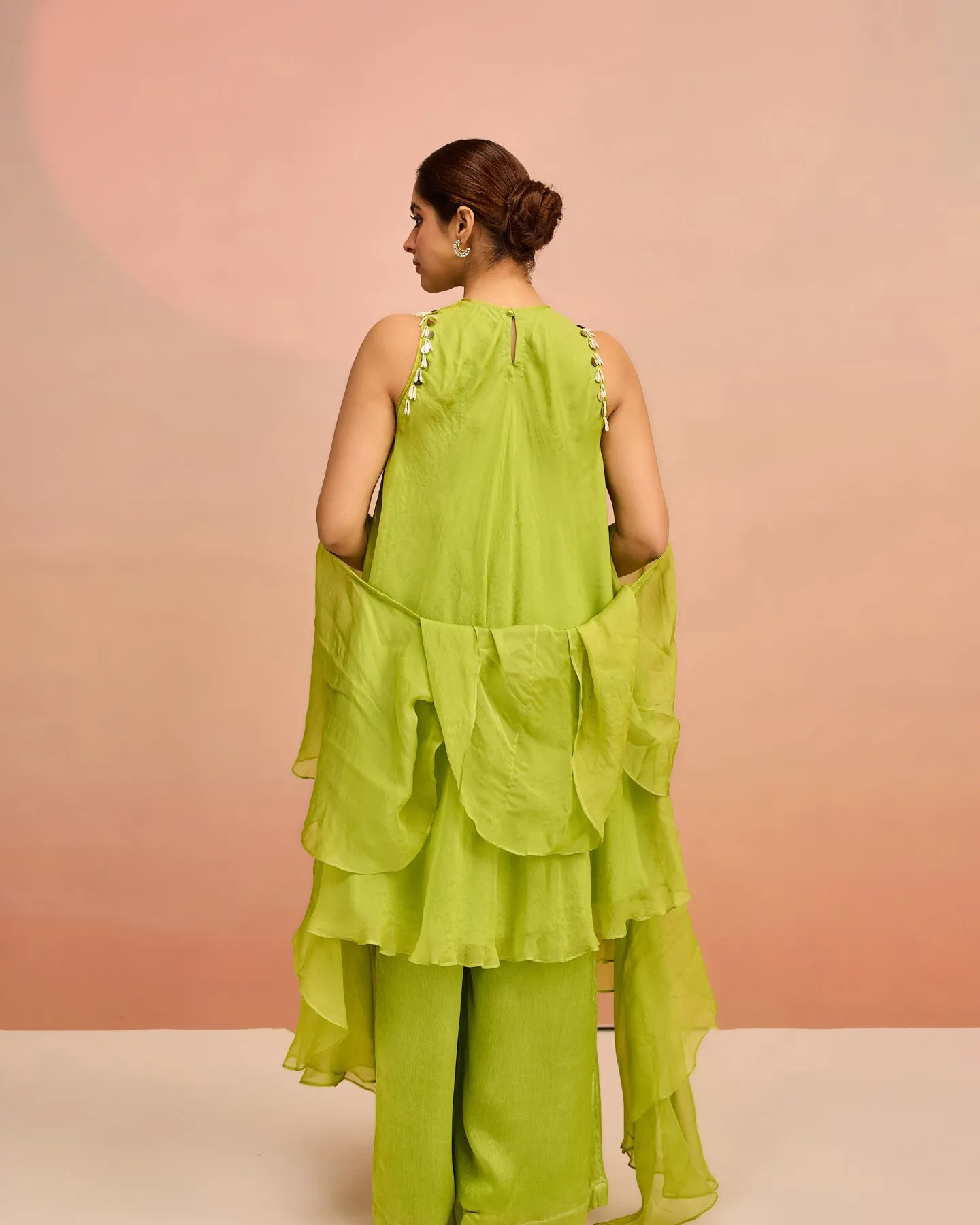 Evergreen Organza Co-ord set
