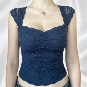 FashionKova - Lace Slim Short Sleeve Tee