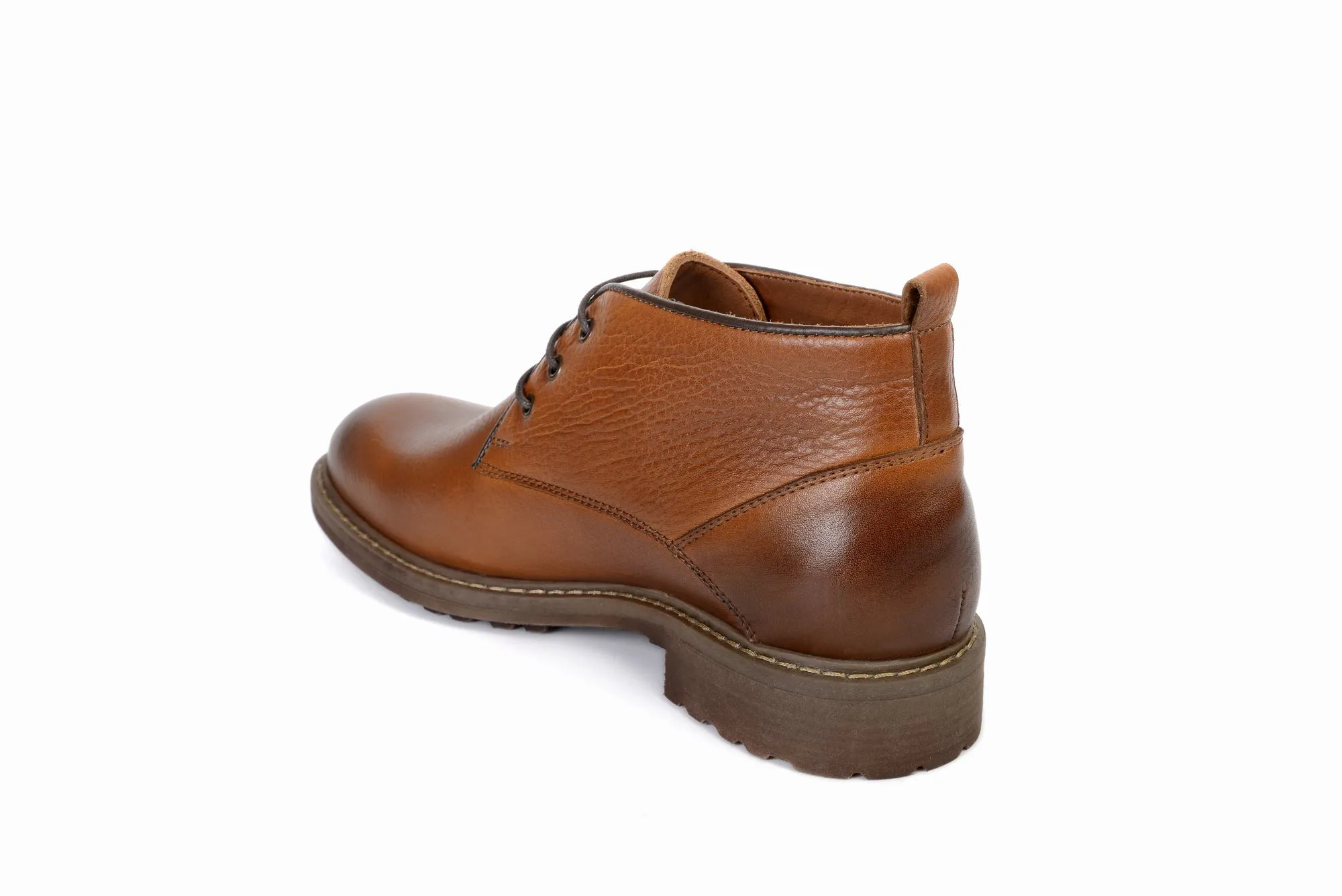 FOOT FEDERATION CHUKKA PLAIN-TOE MID-TOP MENS BOOT TOBACCO