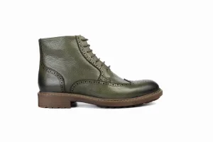 FOOT FEDERATION DERBY WINGTIP MENS BOOT ARMY GREEN
