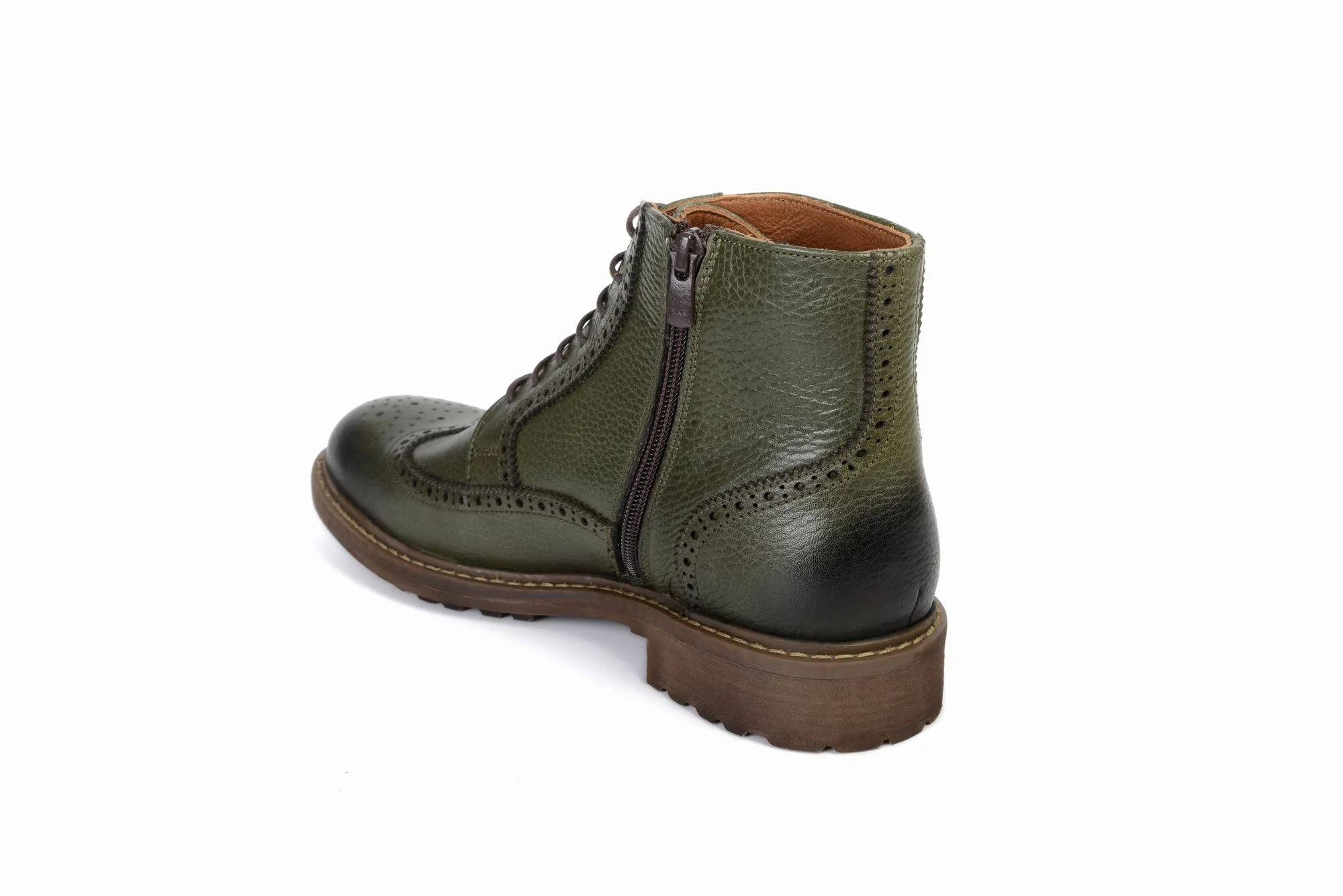 FOOT FEDERATION DERBY WINGTIP MENS BOOT ARMY GREEN