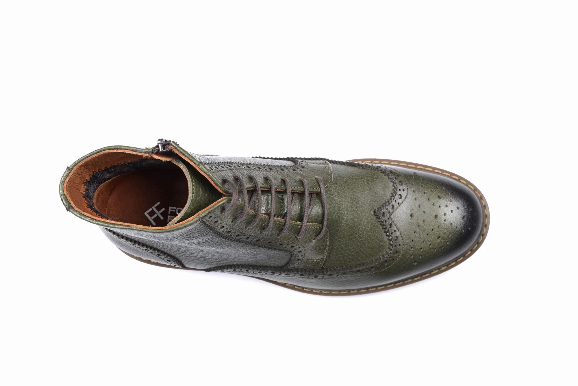 FOOT FEDERATION DERBY WINGTIP MENS BOOT ARMY GREEN