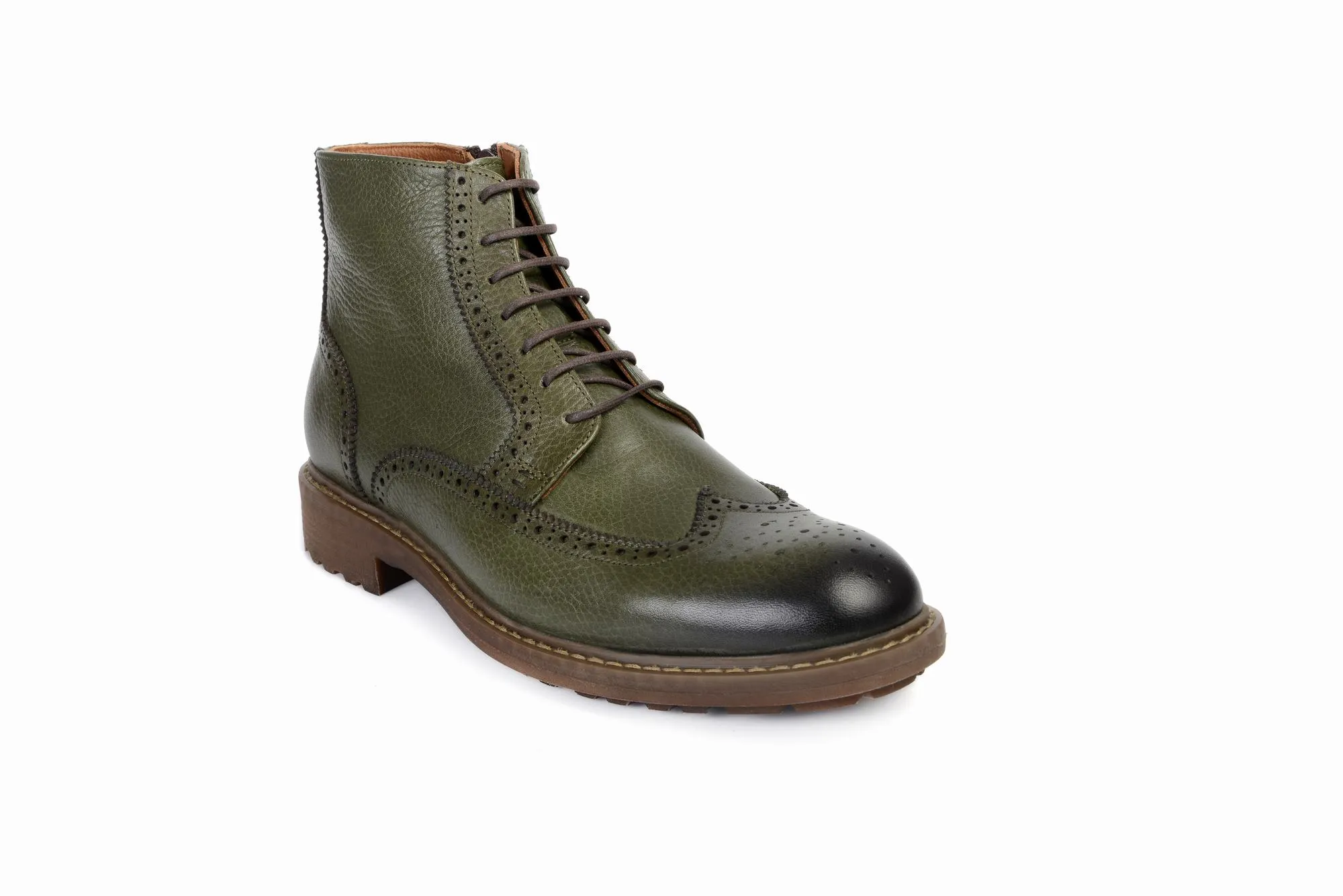 FOOT FEDERATION DERBY WINGTIP MENS BOOT ARMY GREEN