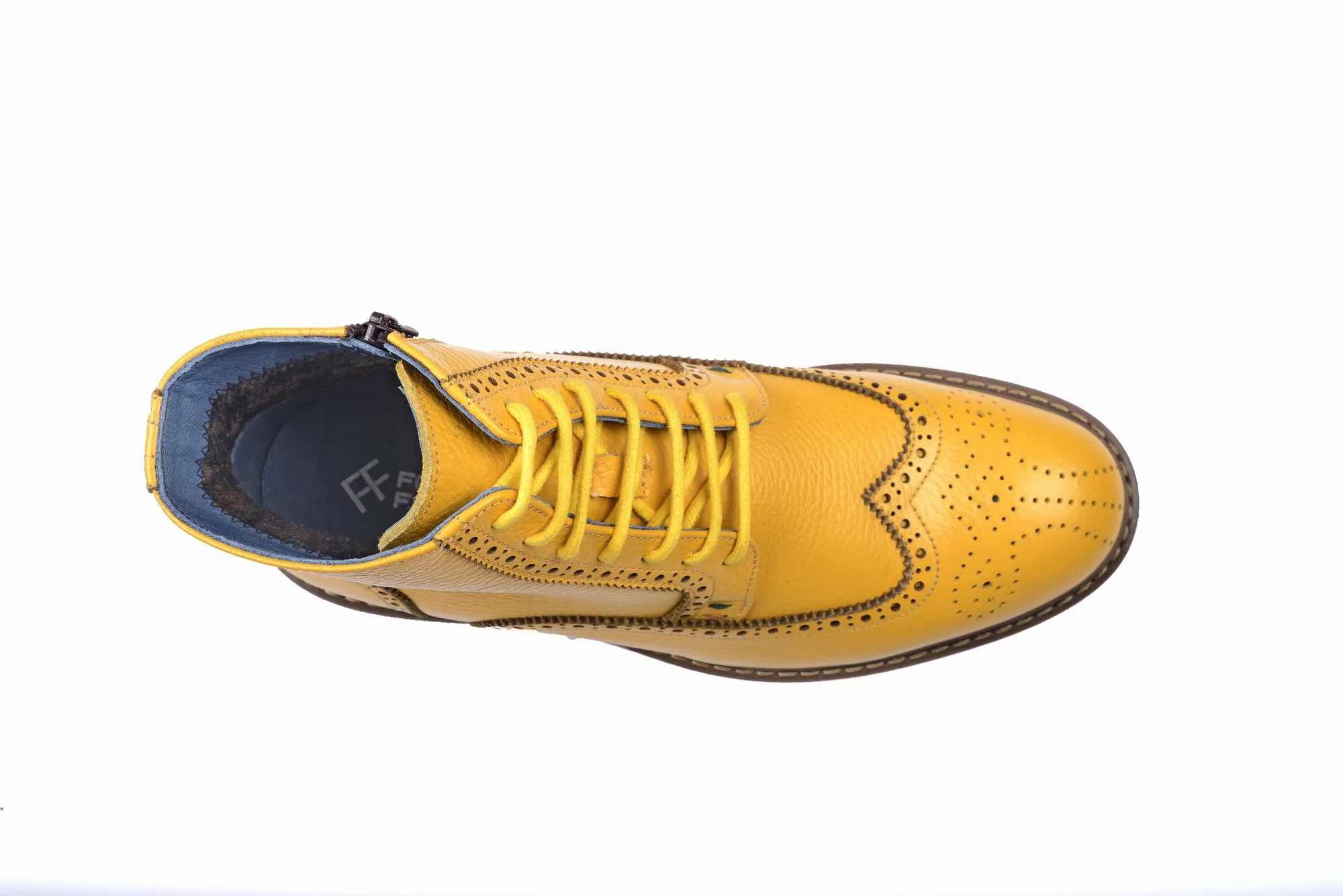 FOOT FEDERATION DERBY WINGTIP MENS BOOT YELLOW
