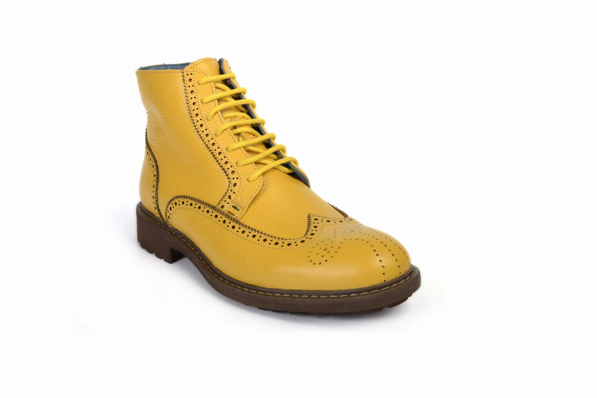 FOOT FEDERATION DERBY WINGTIP MENS BOOT YELLOW