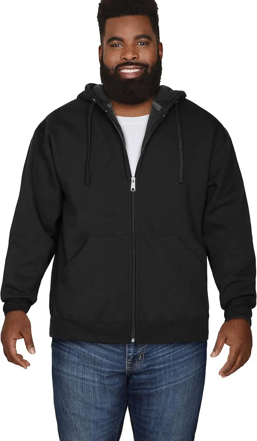 Fruit of the Loom Eversoft Fleece Full Zip Hoodie Sweatshirt