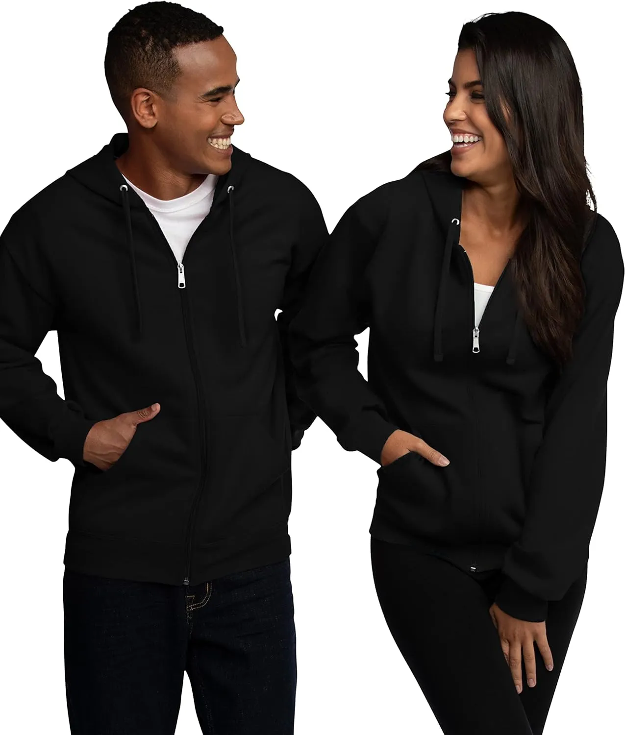 Fruit of the Loom Eversoft Fleece Full Zip Hoodie Sweatshirt