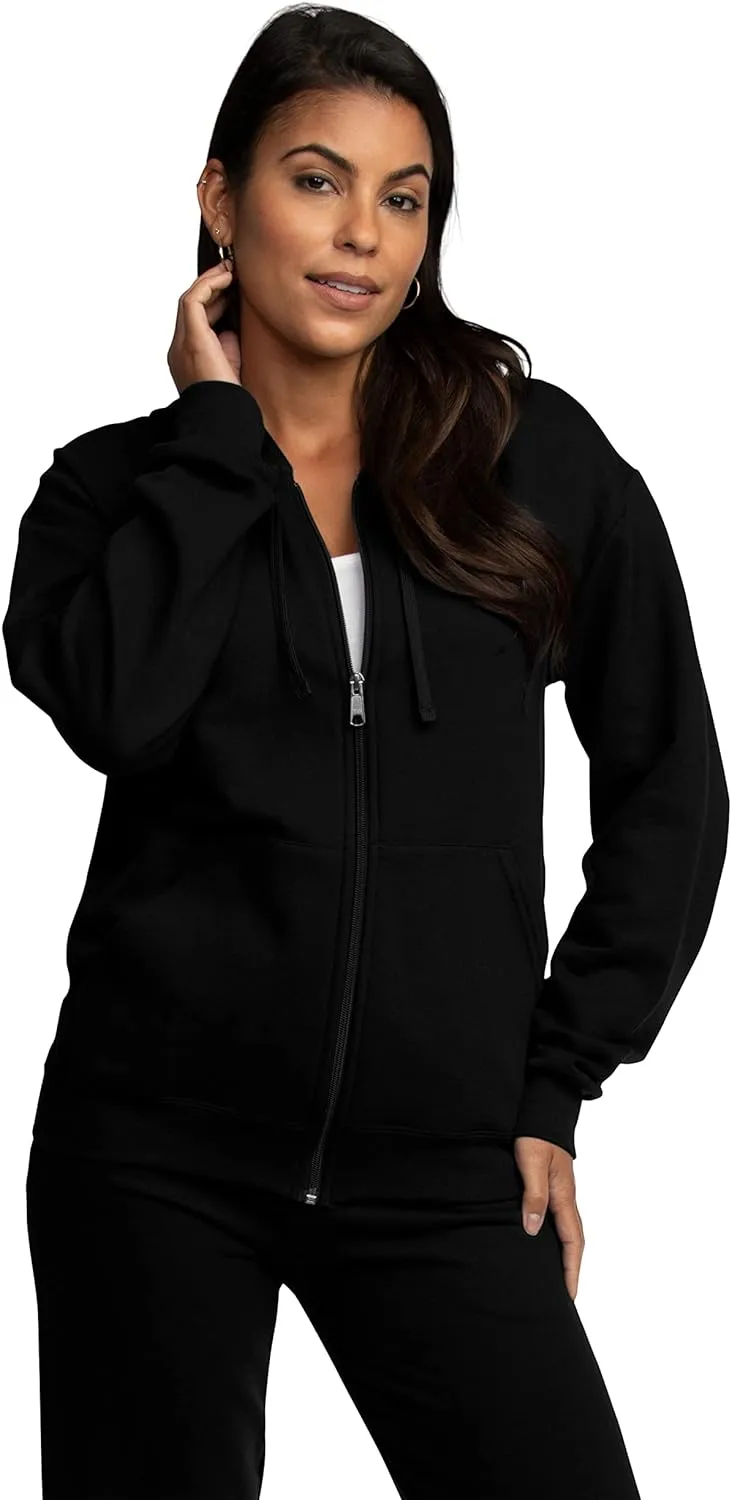 Fruit of the Loom Eversoft Fleece Full Zip Hoodie Sweatshirt