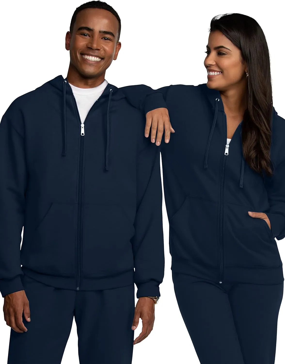 Fruit of the Loom Eversoft Fleece Full Zip Hoodie Sweatshirt