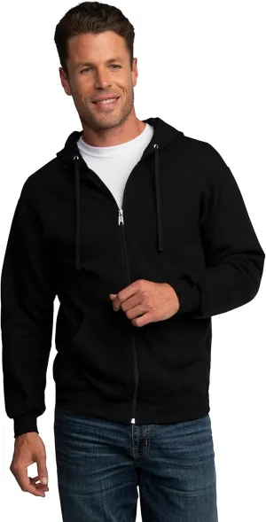 Fruit of the Loom Eversoft Fleece Full Zip Hoodie Sweatshirt