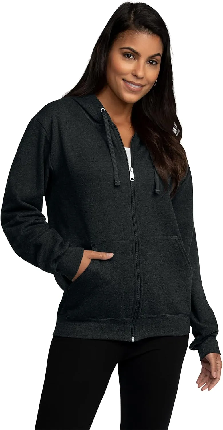 Fruit of the Loom Eversoft Fleece Full Zip Hoodie Sweatshirt