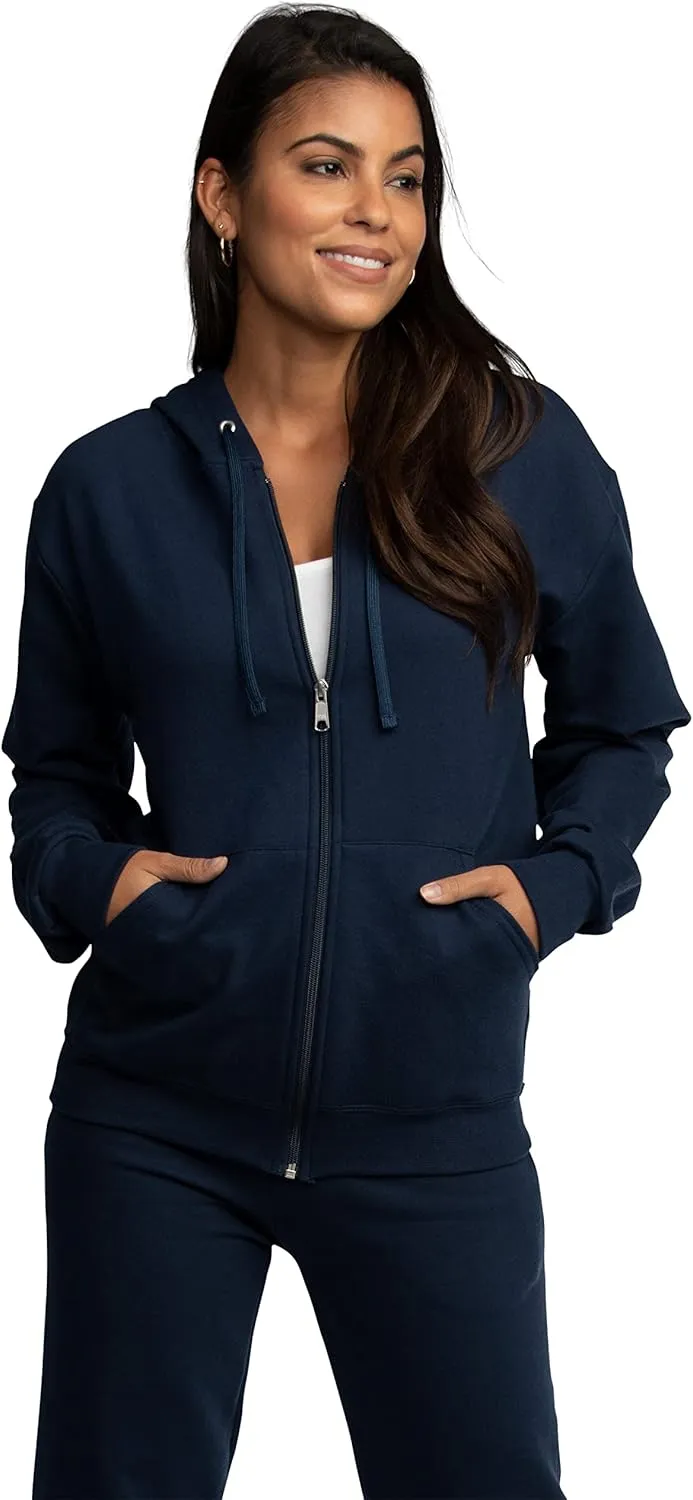 Fruit of the Loom Eversoft Fleece Full Zip Hoodie Sweatshirt