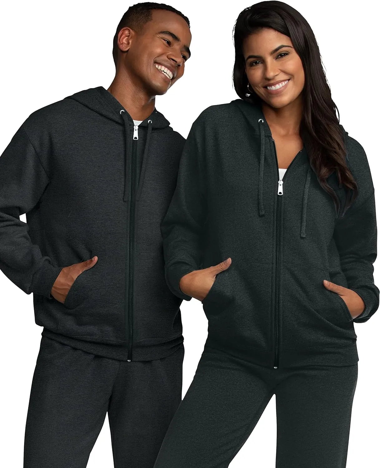 Fruit of the Loom Eversoft Fleece Full Zip Hoodie Sweatshirt