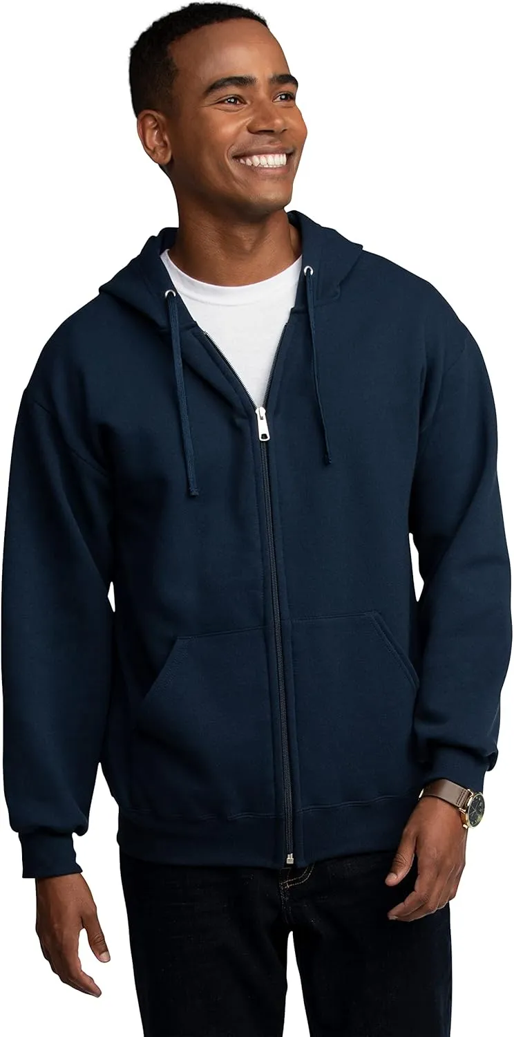 Fruit of the Loom Eversoft Fleece Full Zip Hoodie Sweatshirt