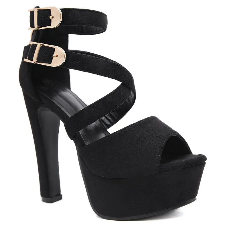 Funki Buys | Shoes | Women's Strappy High Platform Sandals