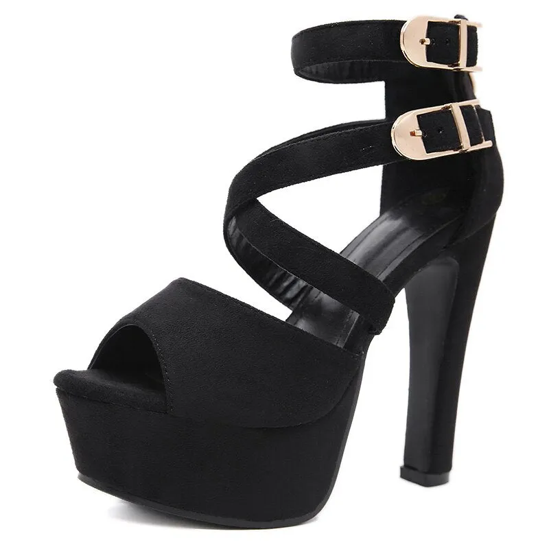 Funki Buys | Shoes | Women's Strappy High Platform Sandals