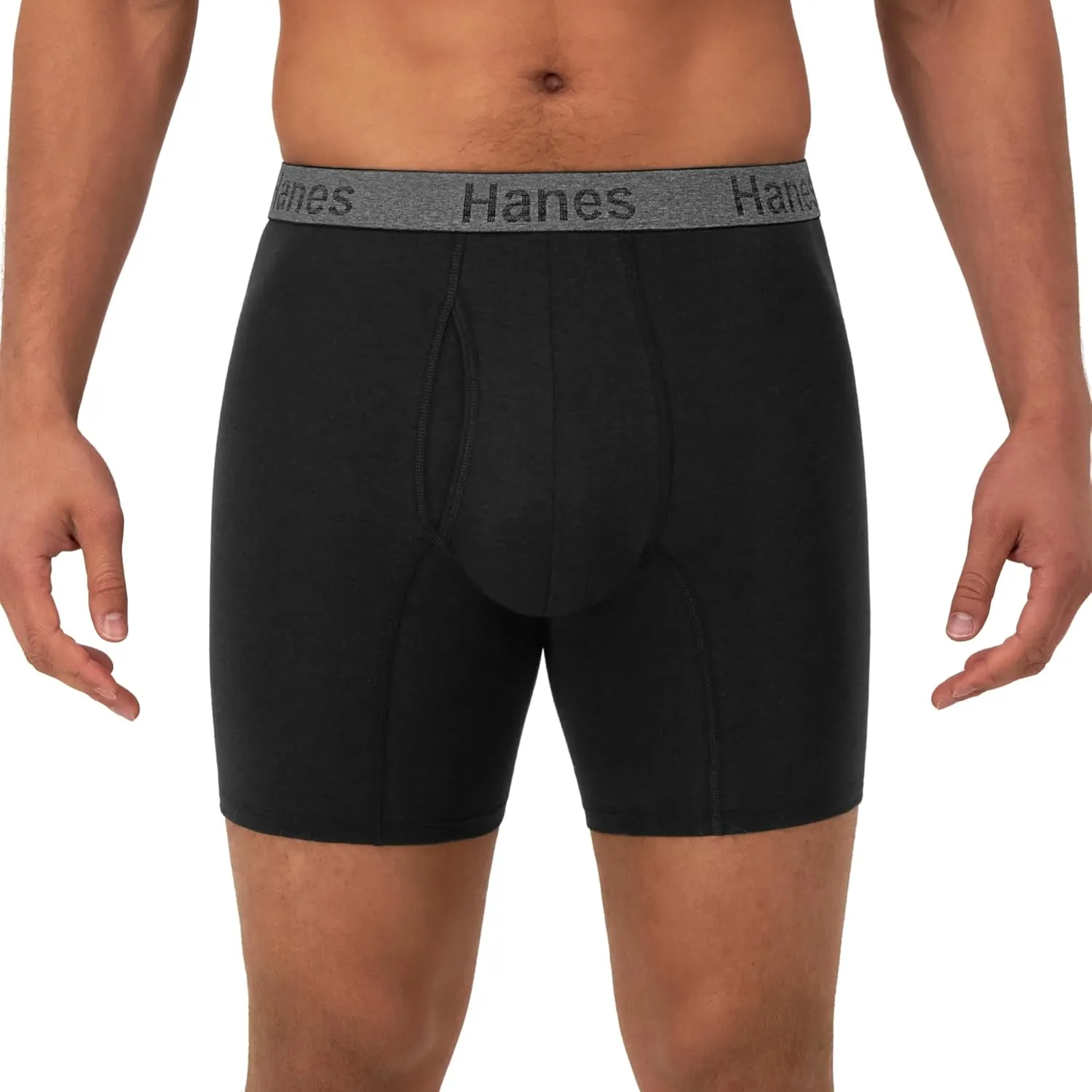 Hanes Men's Comfort Flex Fit Boxer Briefs, Ultra Soft Stretch, Long Leg & Regular Leg, 3- Pack