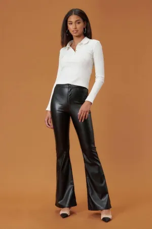 High Waisted Vegan Leather Pants