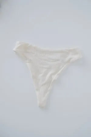 highwaist thong - creme