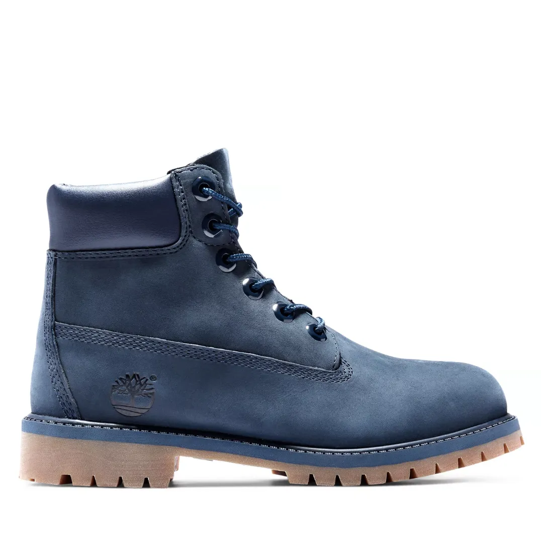 Junior Timberland Premium 6-Inch Waterproof Boots - Blue Nubuck