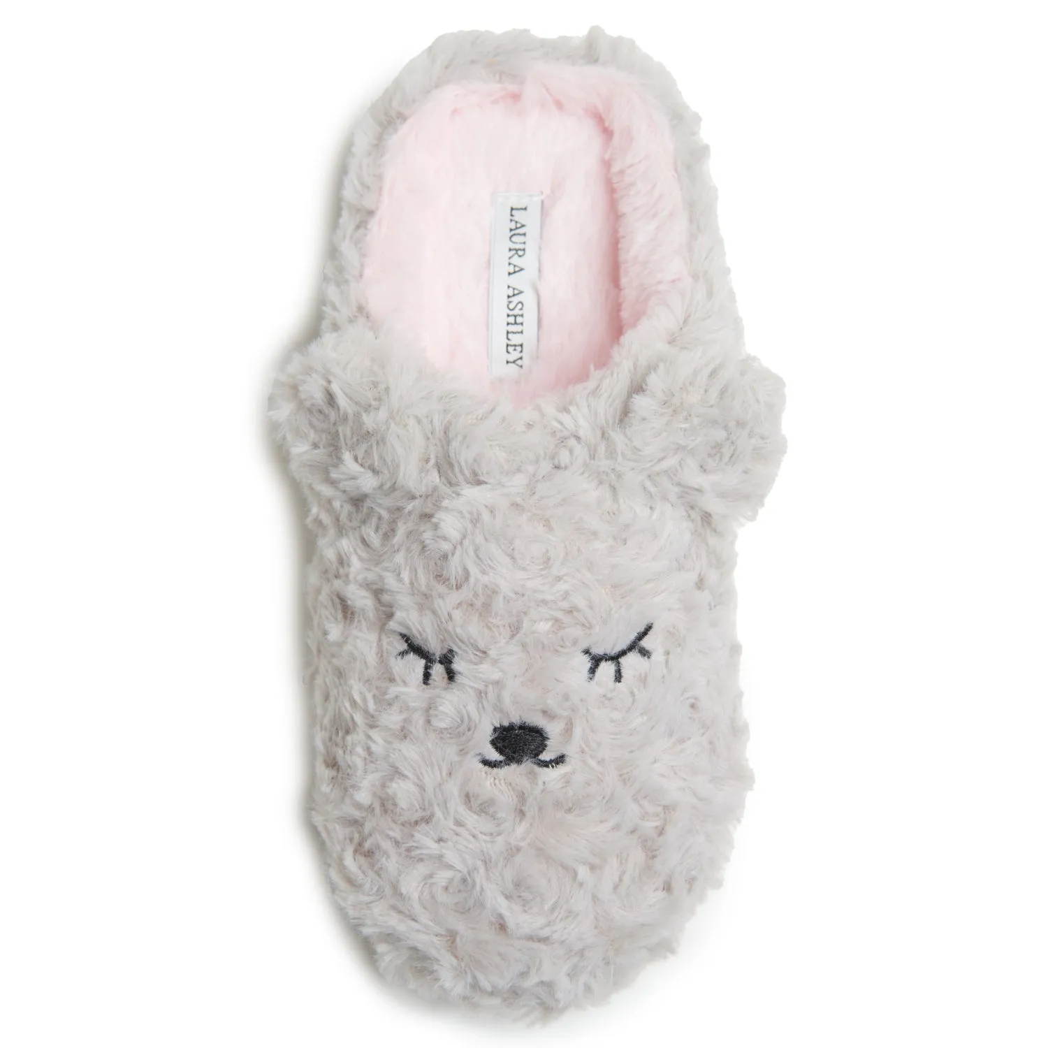 Laura Ashley Women's Plush Critters Clog Slippers, Indoor Outdoor Slip On Criss Cross Slippers for Ladies