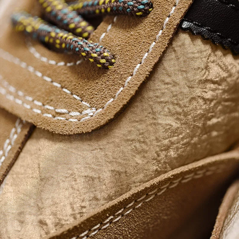 Men Retro Leather Flat Casual Running Sneakers
